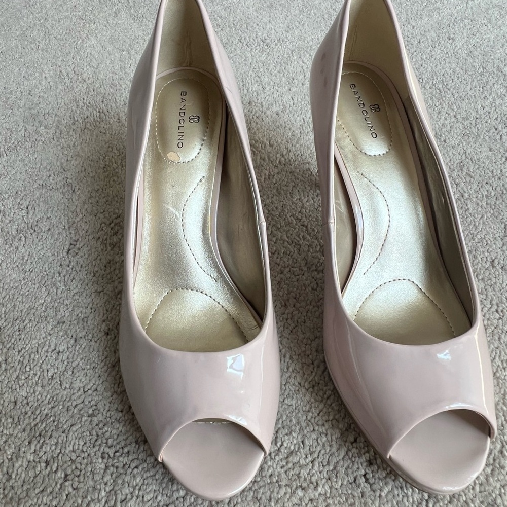 Bandolino Pink Heels Peep Toe Pumps